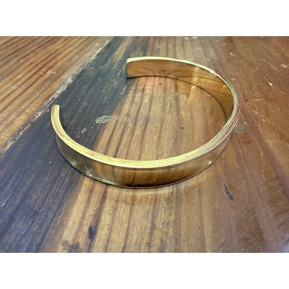 Vintage Bela Bracelets Gold Tone Cuff Bangle Adjustable 7”
